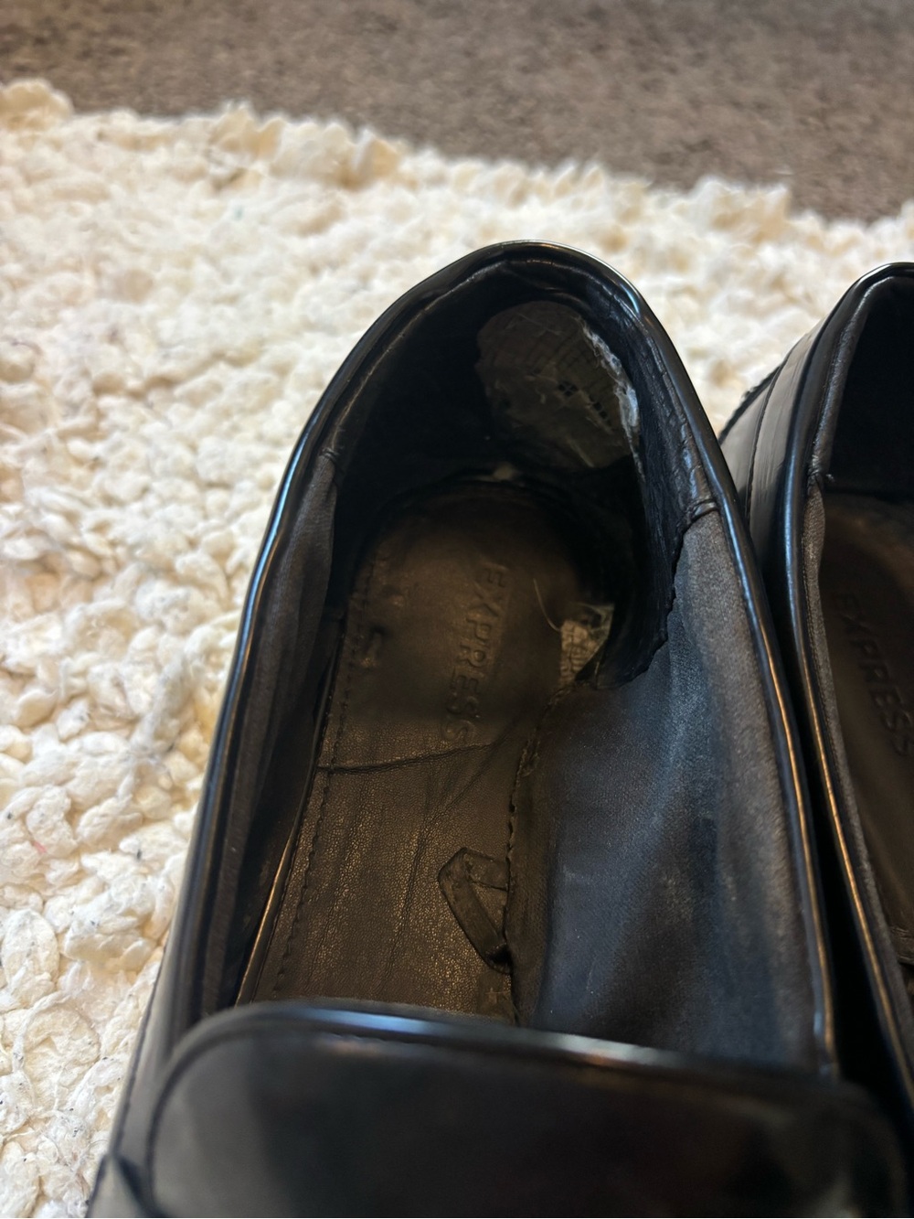 Express Women’s Black Patent Horsebit Platform Loafer Loafers Gold Hardware 9 - Picture 4 of 9
